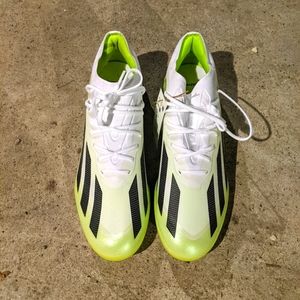 Adidas x crazyfast.1 turf shoes – white, black & lucid lemon | Size 11.5 US